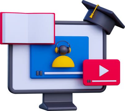 3D Online Learning Icon